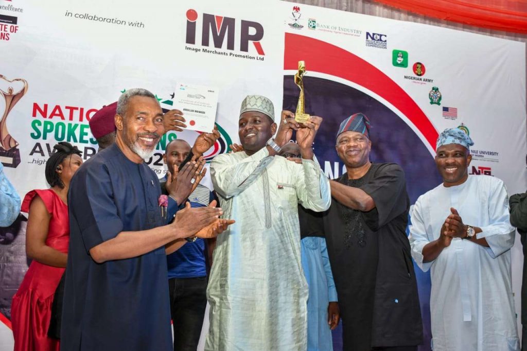 Abdullahi Maiwada of the Nigeria Customs bags the Best Spokesperson of the Year Award